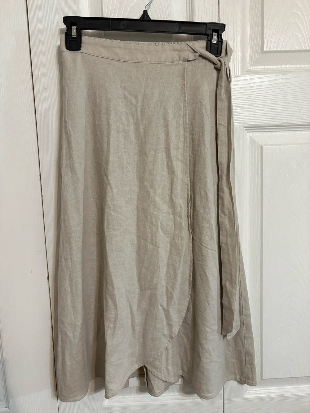 J Crew Factory Neutral Linen Wrap Skirt - Women's Beige/Cream PXXS Petite